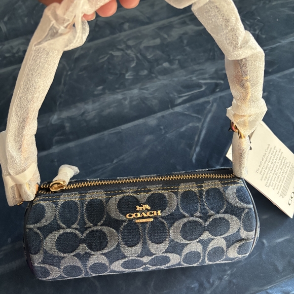 Coach Nolita Mini Barrel Bag In Signature Denim CZ459 - Picture 2 of 6